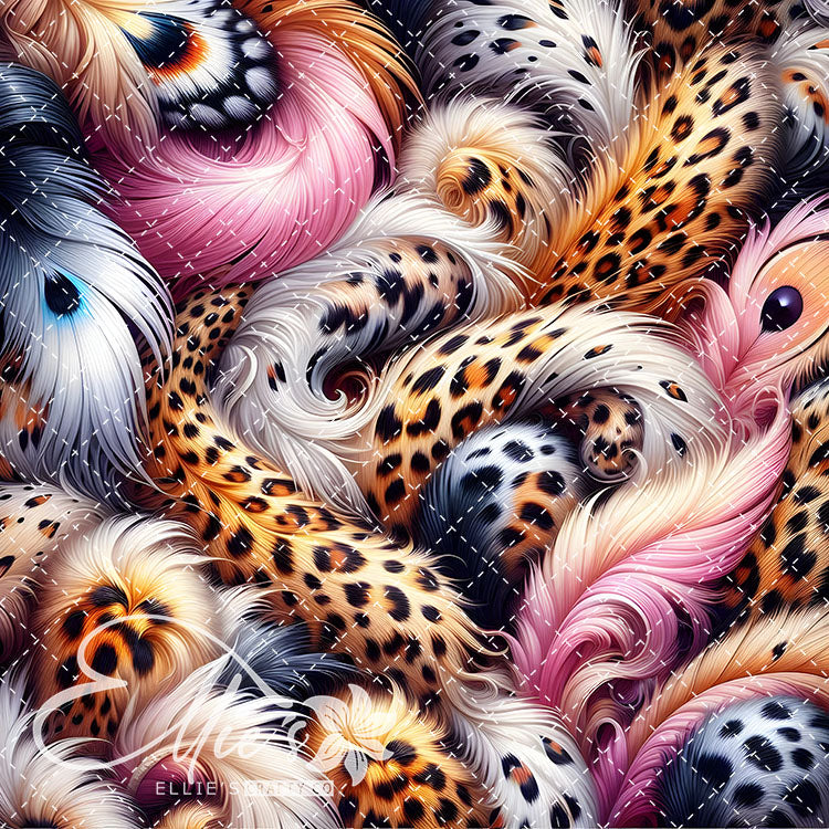 Feathered Leopard V2 10 Digital Images (Not Seamless)