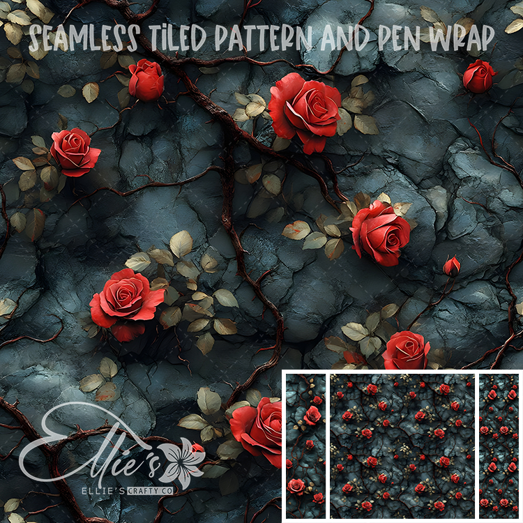 Floral 104 - Seamless Tiled Pattern Digital Images for Vinyl/Tumbler Wraps & Pen Wraps