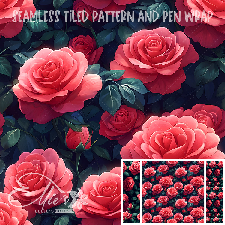 Floral 106 - Seamless Tiled Pattern Digital Images for Vinyl/Tumbler Wraps & Pen Wraps