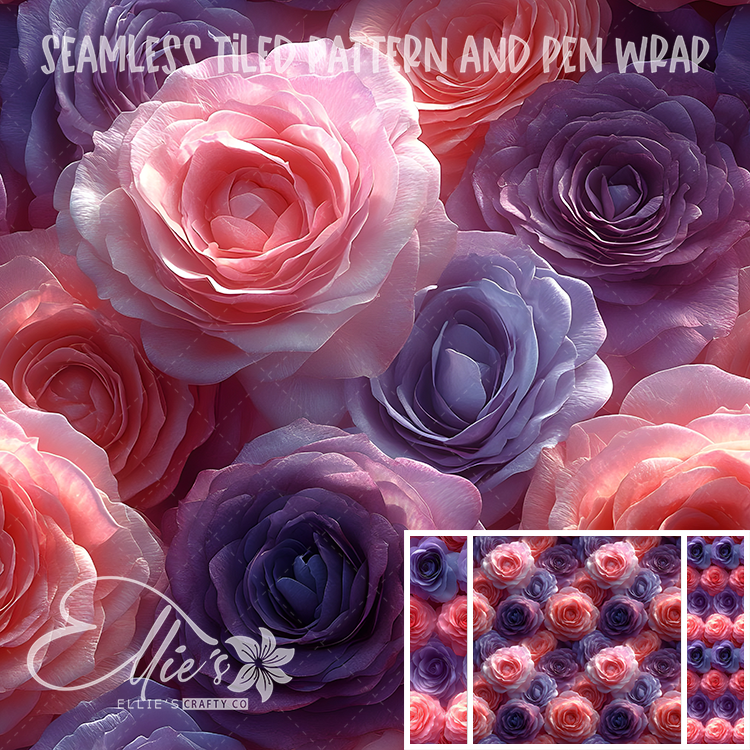 Floral 108 - Seamless Tiled Pattern Digital Images for Vinyl/Tumbler Wraps & Pen Wraps