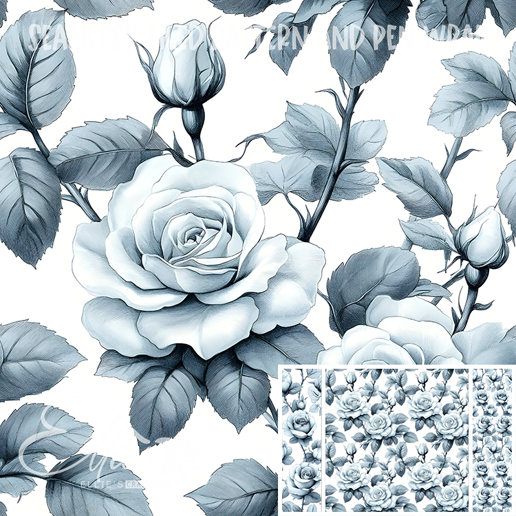 Floral 109 - Seamless Tiled Pattern Digital Images for Vinyl/Tumbler Wraps & Pen Wraps