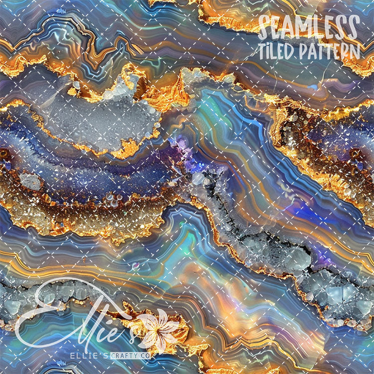 Geode Version 1 - 10 Tiled Pattern Digital Images (Seamless)