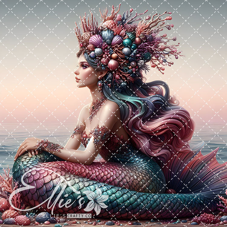 Mermaids Bundle #2 Original Square Size 12 Digital Images (Not Seamless)