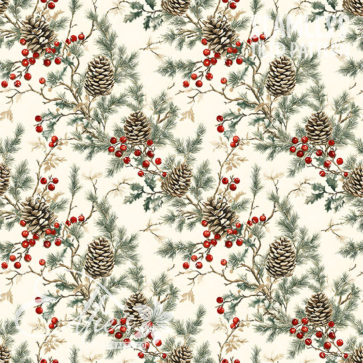 Pinecones - 10 Tiled Pattern Digital Images (Seamless)