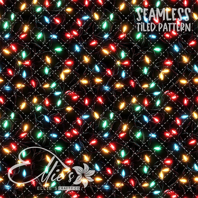 Christmas Lights - 10 Tiled Pattern Digital Images (Seamless)