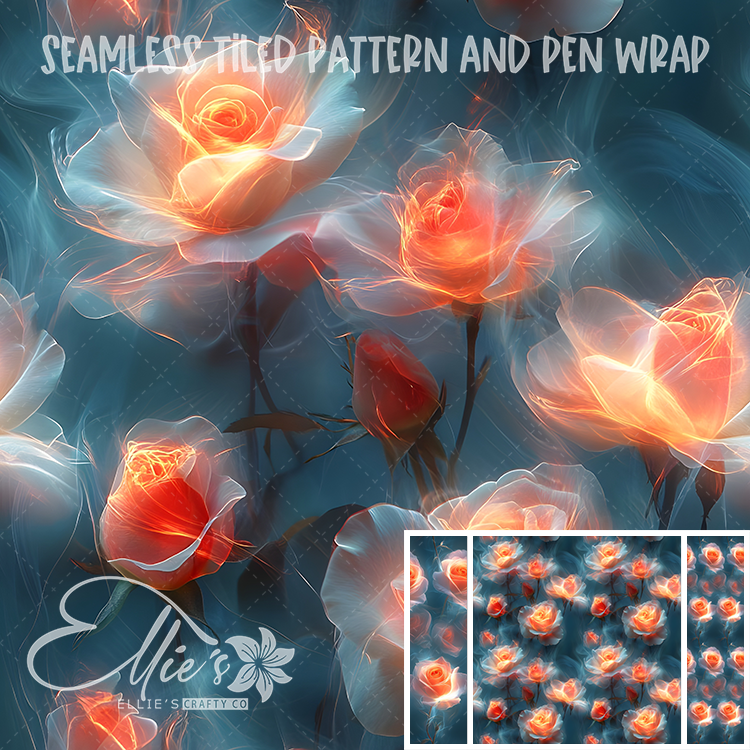 Floral 10 - Seamless Tiled Pattern Digital Images for Vinyl/Tumbler Wraps & Pen Wraps