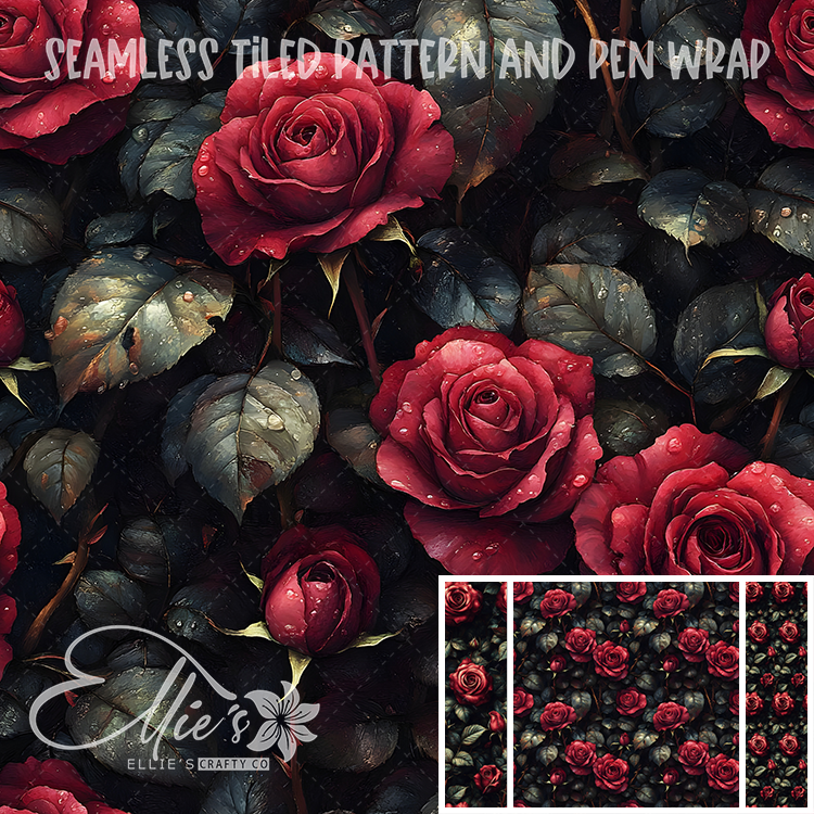 Floral 111 - Seamless Tiled Pattern Digital Images for Vinyl/Tumbler Wraps & Pen Wraps