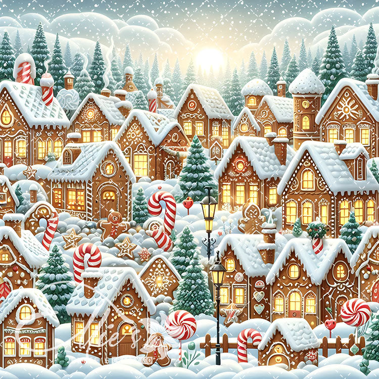 Gingerbread Christmas 15 Digital Images (Not Seamless)
