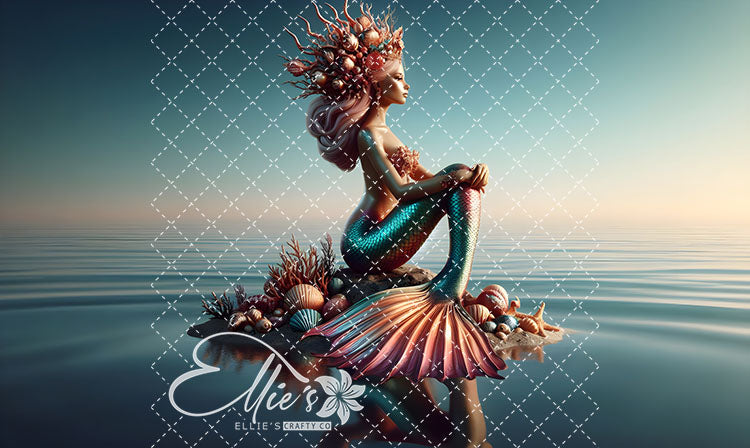 Mermaids Bundle #1 Modified Size 12 Digital Images (Not Seamless)