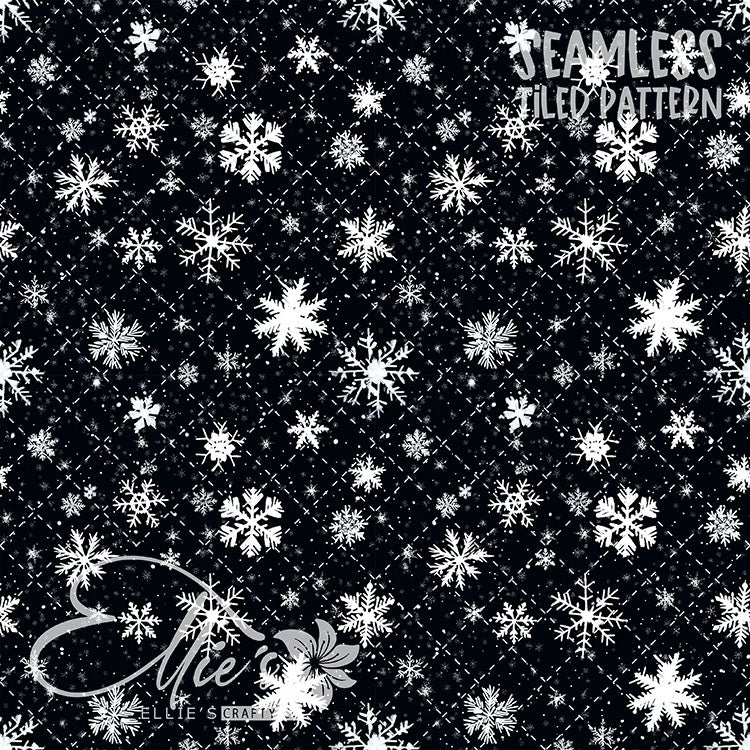 Snowflakes - 11 Tiled Pattern Digital Images (Seamless)