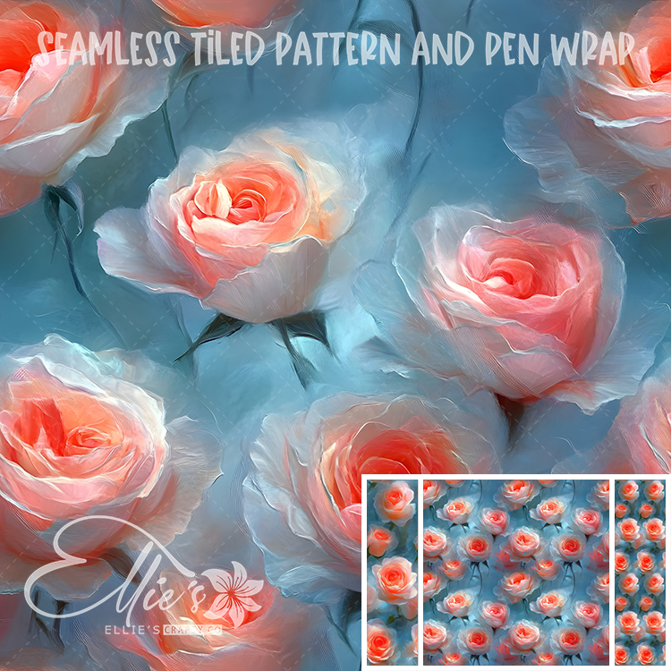 Floral 11 - Seamless Tiled Pattern Digital Images for Vinyl/Tumbler Wraps & Pen Wraps