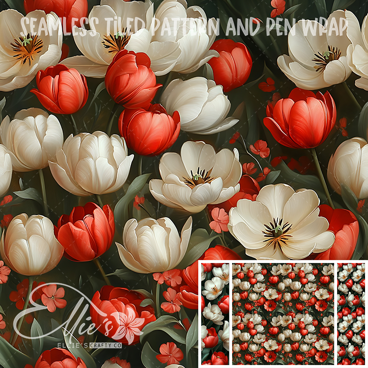 Floral 120 - Seamless Tiled Pattern Digital Images for Vinyl/Tumbler Wraps & Pen Wraps