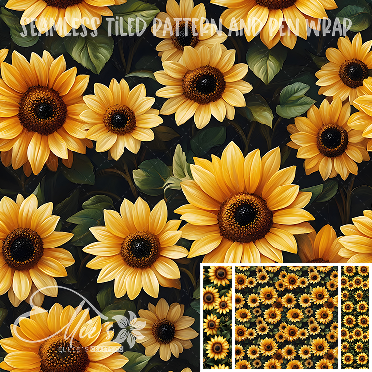 Floral 121 - Seamless Tiled Pattern Digital Images for Vinyl/Tumbler Wraps & Pen Wraps