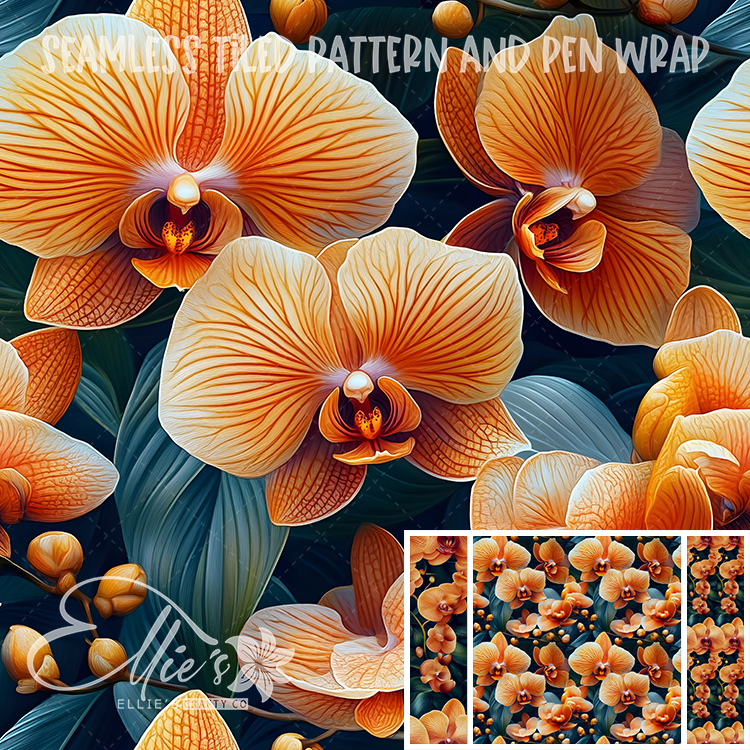Floral 124 - Seamless Tiled Pattern Digital Images for Vinyl/Tumbler Wraps & Pen Wraps
