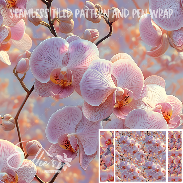 Floral 126 - Seamless Tiled Pattern Digital Images for Vinyl/Tumbler Wraps & Pen Wraps