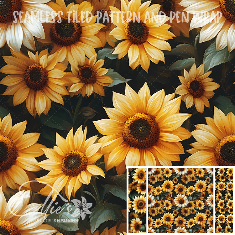 Floral 129 - Seamless Tiled Pattern Digital Images for Vinyl/Tumbler Wraps & Pen Wraps