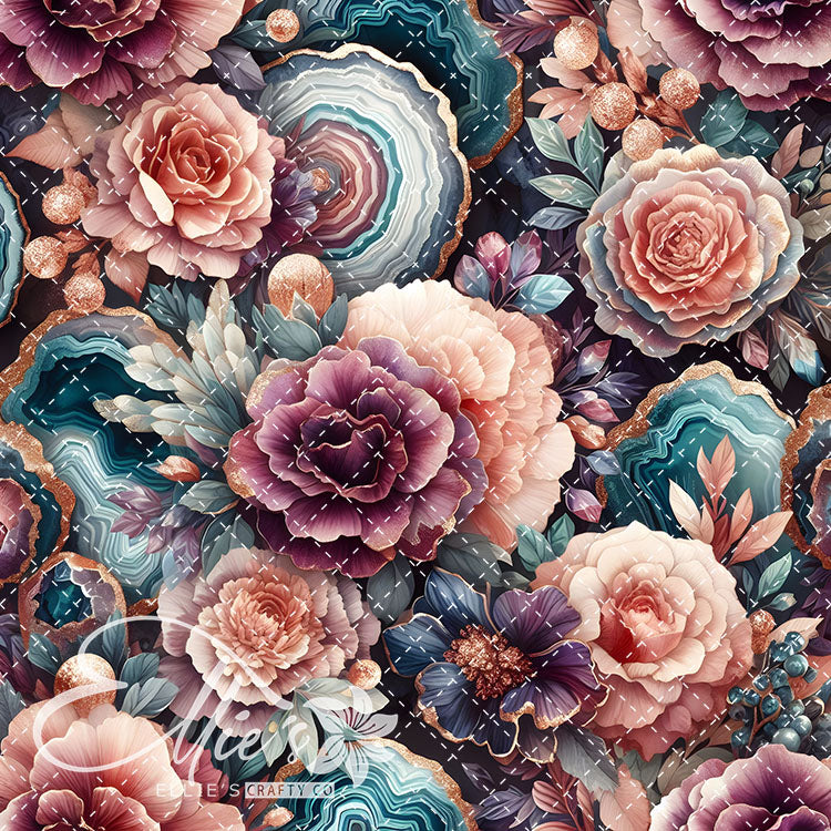 Marble Floral V2 24 Digital Images (Not Seamless)