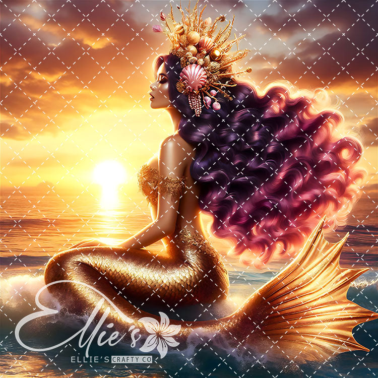 Mermaids Bundle #1 Original Square Size 12 Digital Images (Not Seamless)