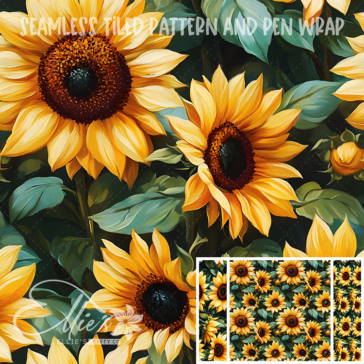 Floral 132 - Seamless Tiled Pattern Digital Images for Vinyl/Tumbler Wraps & Pen Wraps