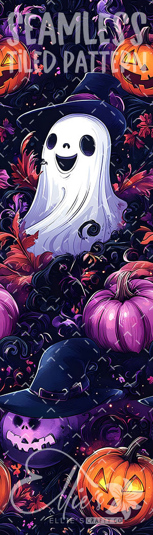 Purple Halloween - 6 Tiled Pattern Digital Images (Seamless) - 7 Pen Wraps (Seamless)