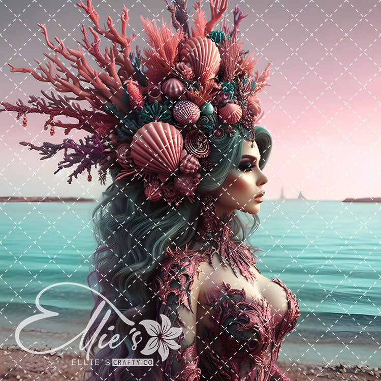 Mermaids Bundle #2 Original Square Size 12 Digital Images (Not Seamless)