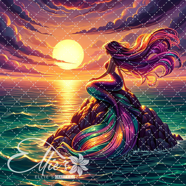 Mermaids Bundle #3 Original Square Size 15 Digital Images (Not Seamless)