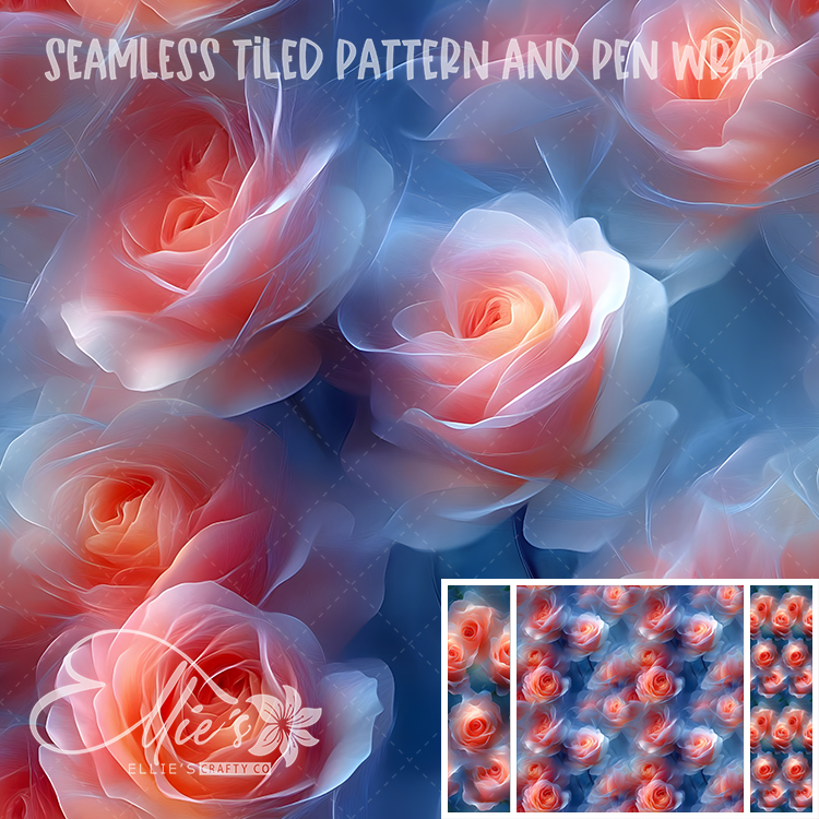 Floral 13 - Seamless Tiled Pattern Digital Images for Vinyl/Tumbler Wraps & Pen Wraps