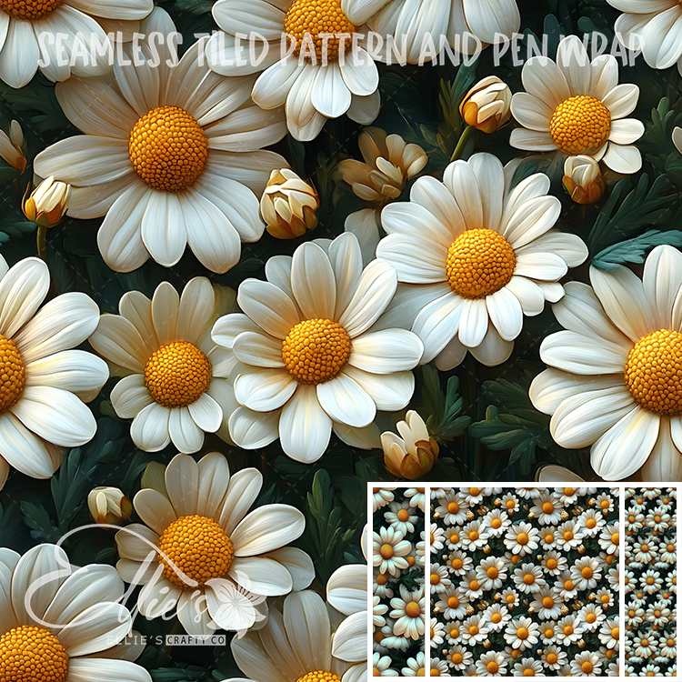 Floral 142 - Seamless Tiled Pattern Digital Images for Vinyl/Tumbler Wraps & Pen Wraps