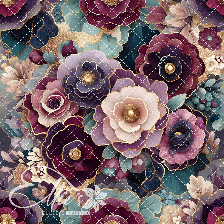 Marble Floral V2 24 Digital Images (Not Seamless)