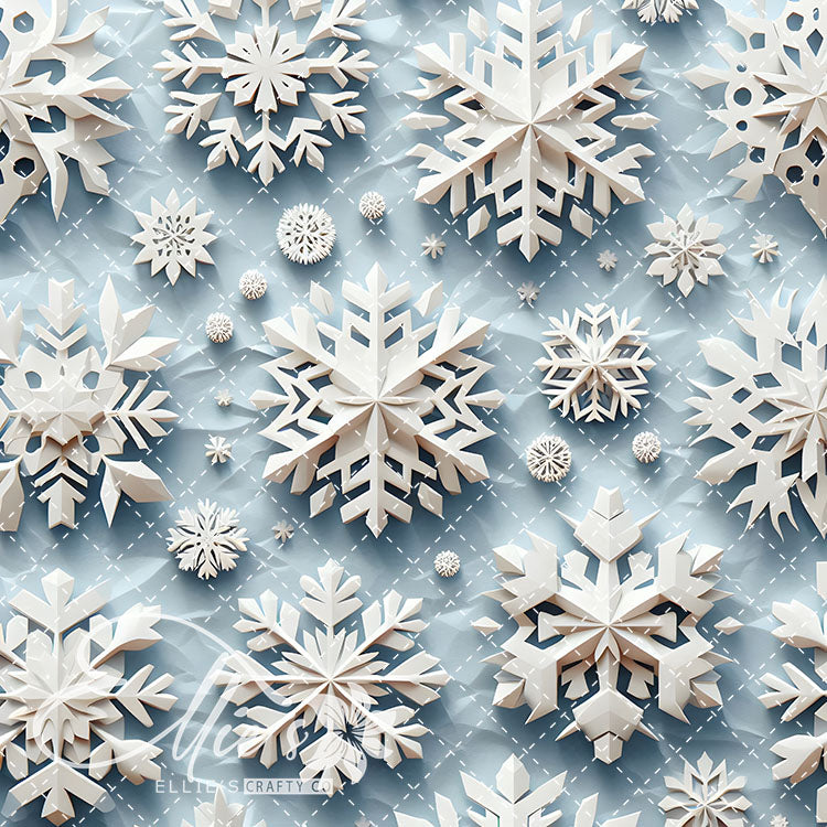 3D Snowflakes 42 Digital Images (Not Seamless)