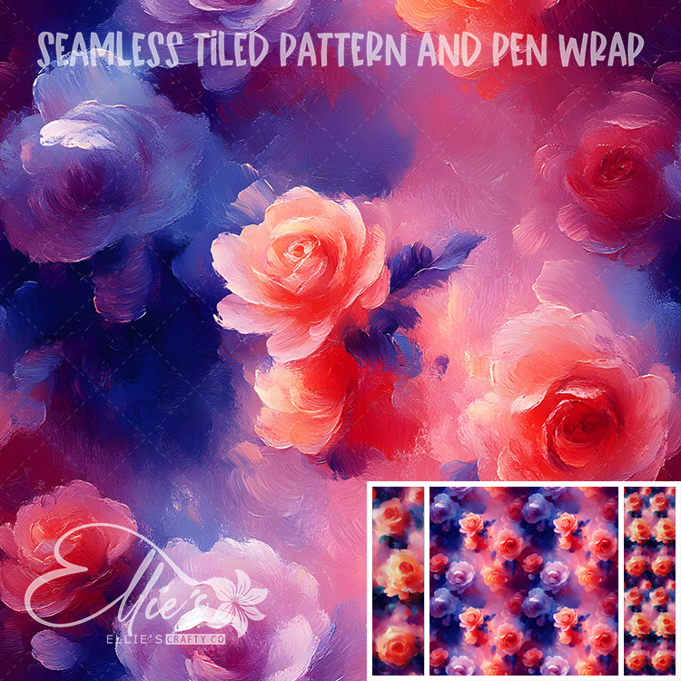 Floral 14 - Seamless Tiled Pattern Digital Images for Vinyl/Tumbler Wraps & Pen Wraps