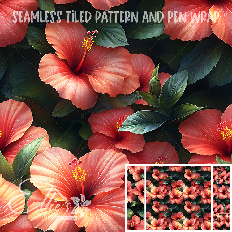 Floral 157 - Seamless Tiled Pattern Digital Images for Vinyl/Tumbler Wraps & Pen Wraps