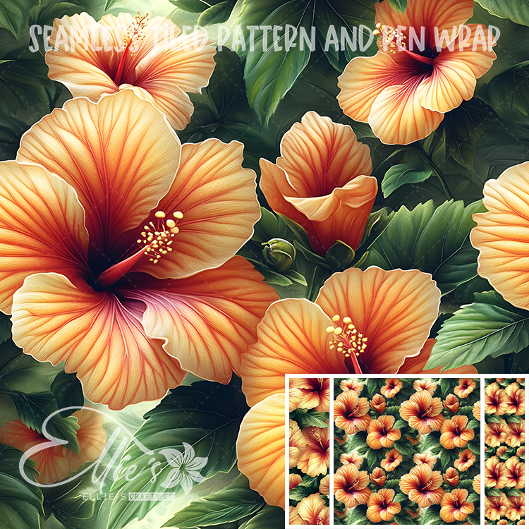 Floral 159 - Seamless Tiled Pattern Digital Images for Vinyl/Tumbler Wraps & Pen Wraps