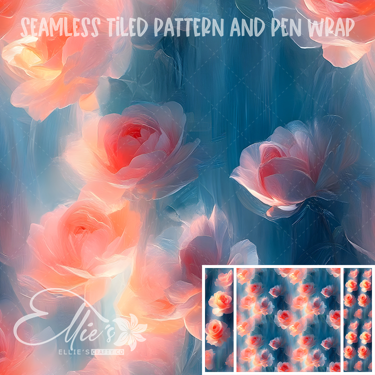 Floral 15 - Seamless Tiled Pattern Digital Images for Vinyl/Tumbler Wraps & Pen Wraps