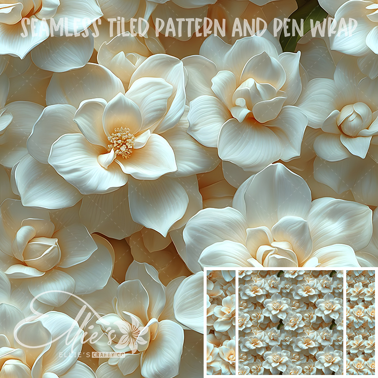 Floral 160 - Seamless Tiled Pattern Digital Images for Vinyl/Tumbler Wraps & Pen Wraps