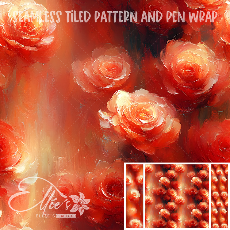 Floral 162 - Seamless Tiled Pattern Digital Images for Vinyl/Tumbler Wraps & Pen Wraps