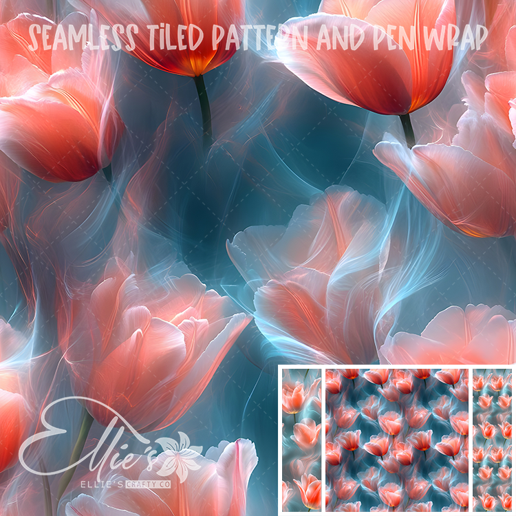 Floral 163 - Seamless Tiled Pattern Digital Images for Vinyl/Tumbler Wraps & Pen Wraps
