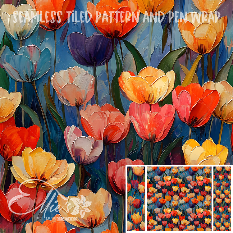Floral 164 - Seamless Tiled Pattern Digital Images for Vinyl/Tumbler Wraps & Pen Wraps