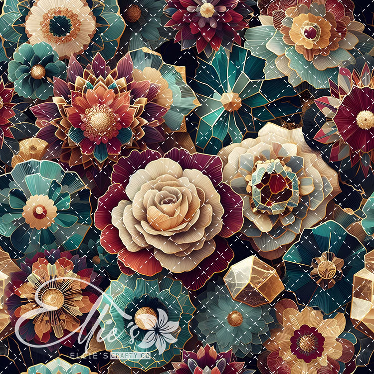 Marble Floral V1 22 Digital Images (Not Seamless)