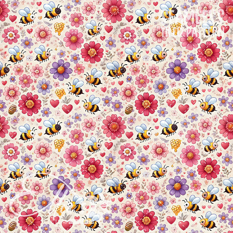 Bee Love Bundle 1 - 26 Tiled Pattern Digital Images (Seamless)