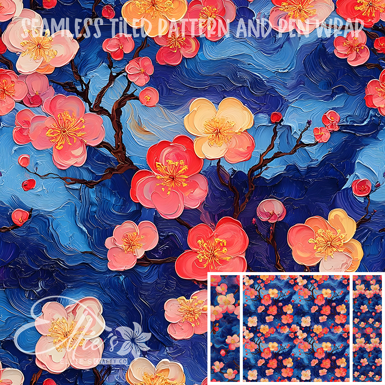 Flora 174 - Seamless Tiled Pattern Digital Images for Vinyl/Tumbler Wraps & Pen Wraps