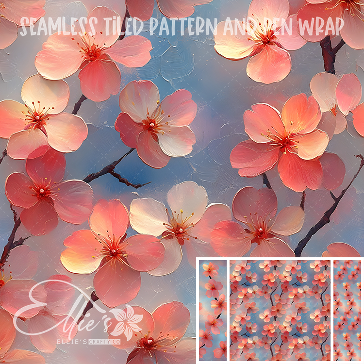 Flora 175 - Seamless Tiled Pattern Digital Images for Vinyl/Tumbler Wraps & Pen Wraps
