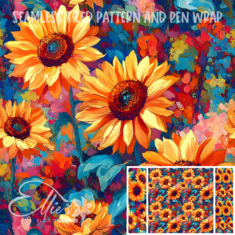 Flora 177 - Seamless Tiled Pattern Digital Images for Vinyl/Tumbler Wraps & Pen Wraps