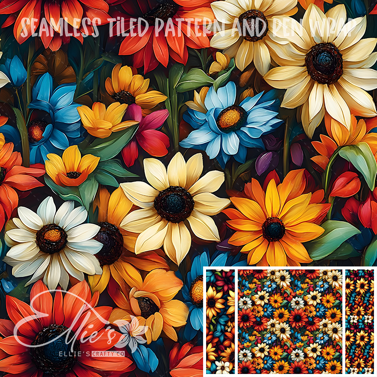 Flora 178 - Seamless Tiled Pattern Digital Images for Vinyl/Tumbler Wraps & Pen Wraps