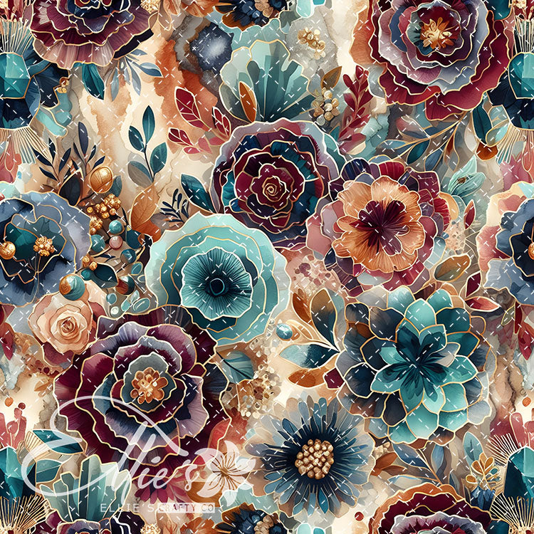 Marble Floral V1 22 Digital Images (Not Seamless)