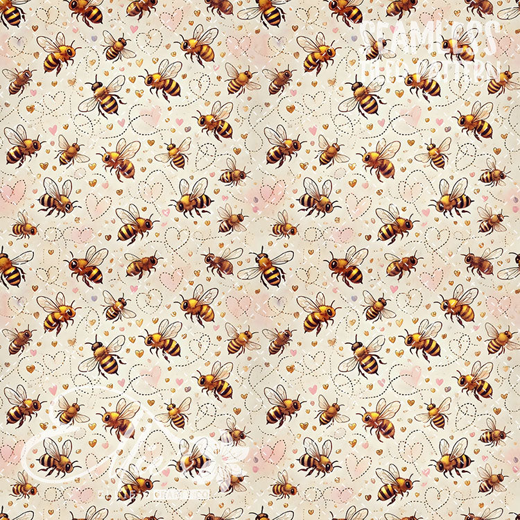 Bee Love Bundle 1 - 26 Tiled Pattern Digital Images (Seamless)