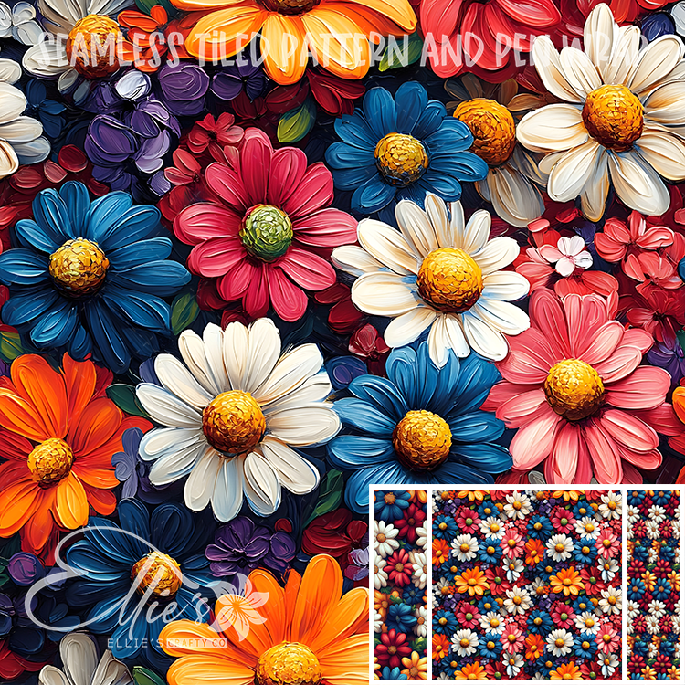 Flora 181 - Seamless Tiled Pattern Digital Images for Vinyl/Tumbler Wraps & Pen Wraps