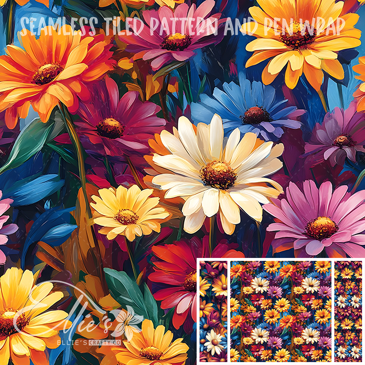 Flora 182 - Seamless Tiled Pattern Digital Images for Vinyl/Tumbler Wraps & Pen Wraps