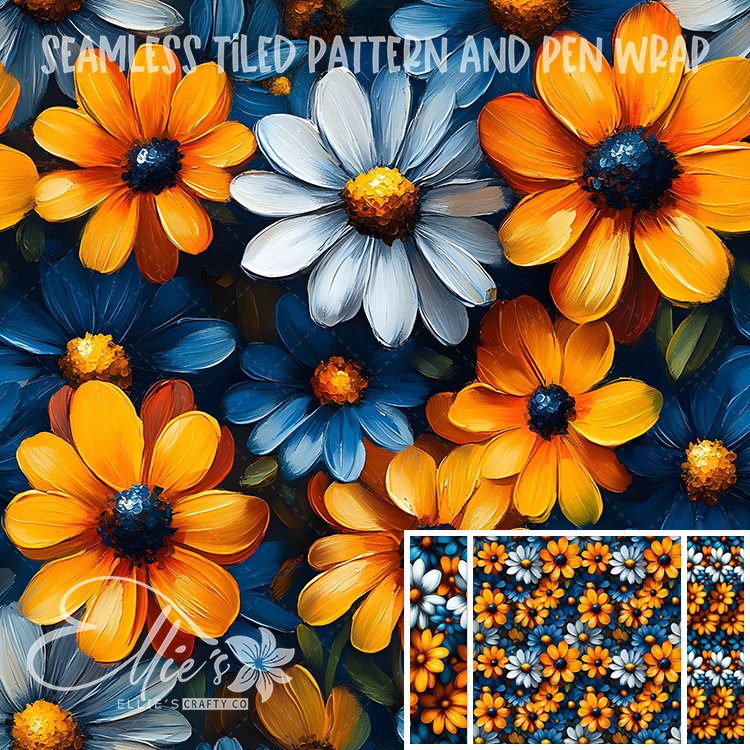Flora 183 - Seamless Tiled Pattern Digital Images for Vinyl/Tumbler Wraps & Pen Wraps