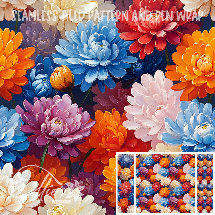 Flora 186 - Seamless Tiled Pattern Digital Images for Vinyl/Tumbler Wraps & Pen Wraps